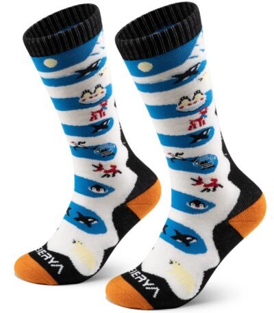 thumbnail image 2 of Winter Ski Socks 2-Pack - Thermal Knee High Performance Socks For Skiing & Snowboarding 2 of 14