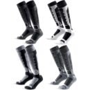 4-Pack Men's Merino Wool Ski Socks Over-the-Calf Full Cushion Thermal Snowboard Socks