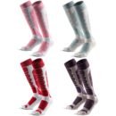 4-Pack Women's Merino Wool Ski Socks Over-the-Calf Full Cushion Thermal Snowboard Socks
