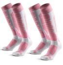 2-Pack Women's Merino Wool Ski Socks Over-the-Calf Full Cushion Thermal Snowboard Socks